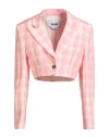 Msgm Woman Blazer Pink Size 8 Viscose