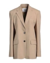 Msgm Woman Blazer Sand Size 6 Viscose, Polyester, Elastane In Beige
