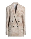 Msgm Double-breasted Blazer In Beige