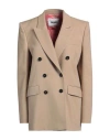 Msgm Woman Blazer Sand Size 6 Viscose, Polyester, Elastane In Beige