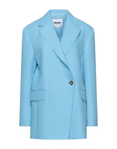 Msgm Suit Jackets In Blue