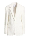 Msgm Woman Blazer White Size 2 Polyamide, Polyester, Acrylic In White