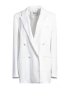 Msgm Woman Blazer White Size 2 Viscose