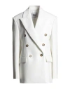 Msgm Woman Blazer White Size 4 Polyester, Elastane In White