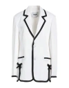 Msgm Woman Blazer White Size 6 Viscose