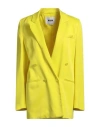 Msgm Woman Blazer Yellow Size 10 Viscose In Yellow