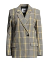 Msgm Woman Blazer Yellow Size 4 Recycled Polyester, Cotton In Yellow