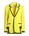 Msgm Woman Blazer Yellow Size 6 Viscose In Yellow