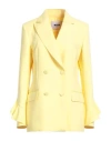 Msgm Woman Blazer Yellow Size 8 Polyester, Viscose, Elastane