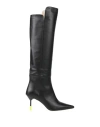 Msgm Woman Boot Black Size 8 Leather