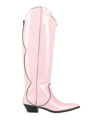 Msgm Woman Boot Light Pink Size 7 Textile Fibers