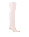 Msgm Woman Boot Pink Size 7 Textile Fibers, Soft Leather