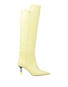 Msgm Woman Boot Yellow Size 8 Leather In Yellow