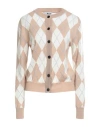 Msgm Woman Cardigan Beige Size L Virgin Wool