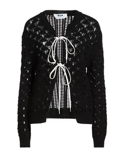 Msgm Woman Cardigan Black Size L Cotton