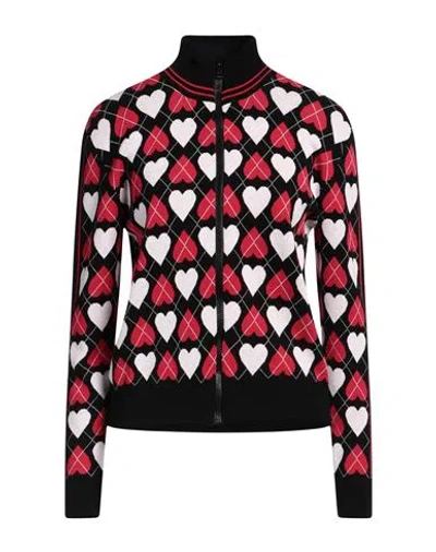 Msgm Woman Cardigan Black Size L Viscose, Polyester