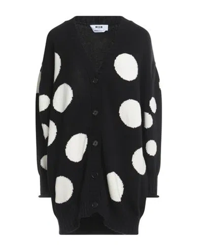 Msgm Woman Cardigan Black Size M Cotton