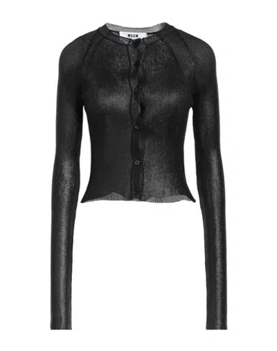 Msgm Woman Cardigan Black Size S Viscose