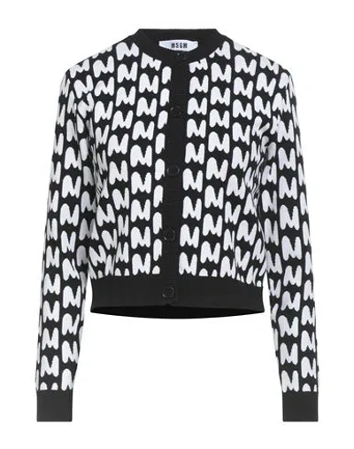 Msgm Woman Cardigan Black Size Xs Viscose, Polyester