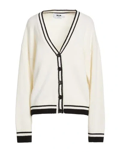Msgm Woman Cardigan Cream Size L Wool, Cashmere In Neutral