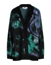 Msgm Woman Cardigan Green Size M Acrylic, Polyamide, Mohair Wool