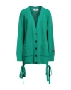 Msgm Woman Cardigan Green Size M Wool, Cashmere In Green