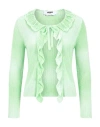 Msgm Woman Cardigan Light Green Size M Cotton, Polyamide