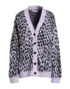 Msgm Woman Cardigan Lilac Size S Acrylic, Polyamide, Mohair Wool In Purple