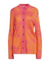 Msgm Woman Cardigan Pink Size S Viscose In Pink
