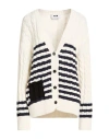 Msgm Woman Cardigan White Size M Cotton In White