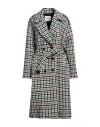 Msgm Woman Coat Black Size 6 Acrylic, Polyester, Wool, Alpaca Wool In Black