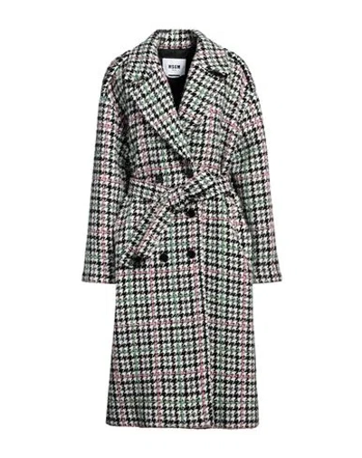Msgm Woman Coat Black Size 6 Acrylic, Polyester, Wool, Alpaca Wool