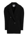 Msgm Woman Coat Black Size 6 Virgin Wool