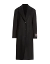 Msgm Single-breasted Coat In Black