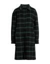 Msgm Woman Coat Black Size 8 Wool, Polyamide In Black