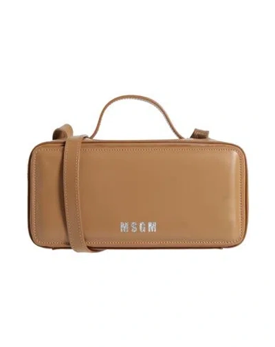 Msgm Woman Cross-body Bag Camel Size - Calfskin