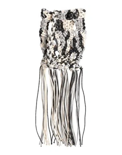 Msgm Woman Cross-body Bag Grey Size - Textile Fibers