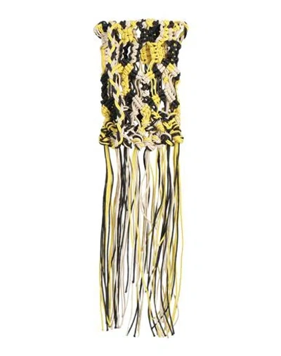 Msgm Woman Cross-body Bag Yellow Size - Textile Fibers