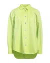Msgm Denim Shirts In Green