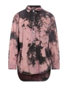Msgm Woman Denim Shirt Antique Rose Size 4 Cotton, Elastane In Pink