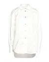 Msgm Denim Shirts In White