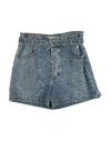 Msgm Woman Denim Shorts Blue Size 4 Cotton In Blue