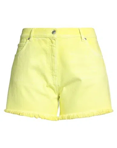 Msgm Woman Denim Shorts Lime Green Size 10 Cotton