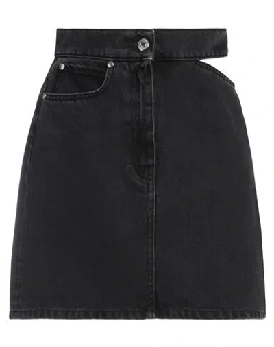 MSGM MSGM WOMAN DENIM SKIRT BLACK SIZE 4 COTTON