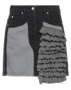 Msgm Woman Denim Skirt Black Size 8 Cotton In Black