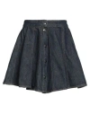 Msgm Woman Denim Skirt Blue Size 8 Cotton In Black