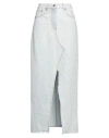 Msgm Distressed Maxi Skirt In Blue