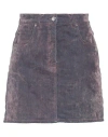 Msgm Woman Denim Skirt Mauve Size 4 Cotton, Elastane In Purple