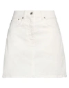 Msgm White Contrast Logo Miniskirt In White