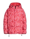 Msgm Woman Down Jacket Red Size 6 Polyester